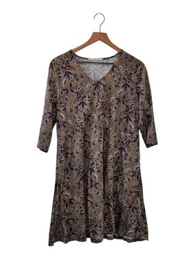 Peruvian Connection Tuscan Floral Dress Bluestone